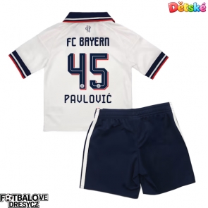 Bayern Munich Aleksandar Pavlovic #45 Dětské Venkovní dres komplet 2026-27 Krátký Rukáv (+ trenýrky)